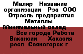 Маляр › Название организации ­ Рза, ООО › Отрасль предприятия ­ Металлы › Минимальный оклад ­ 40 000 - Все города Работа » Вакансии   . Хакасия респ.,Саяногорск г.